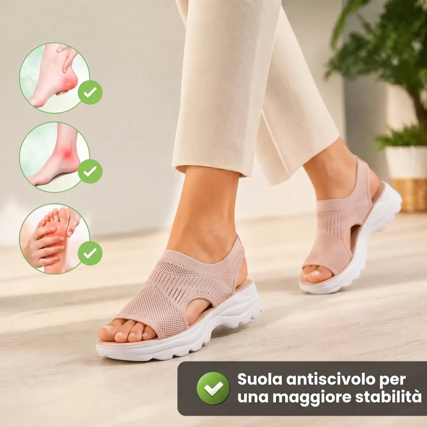 Sandalias ortopédicas antideslizantes Alejandra
