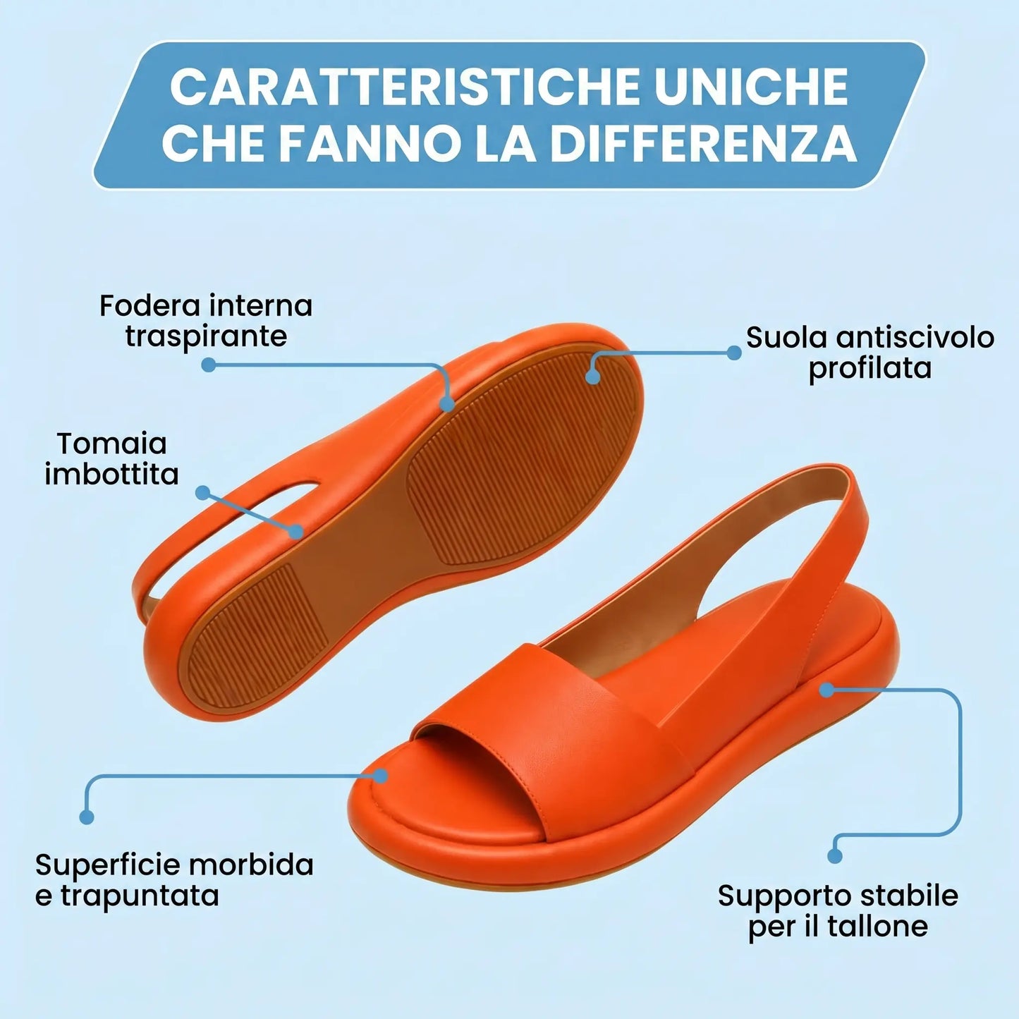 Sandalias ortopédicas cómodas Ángela