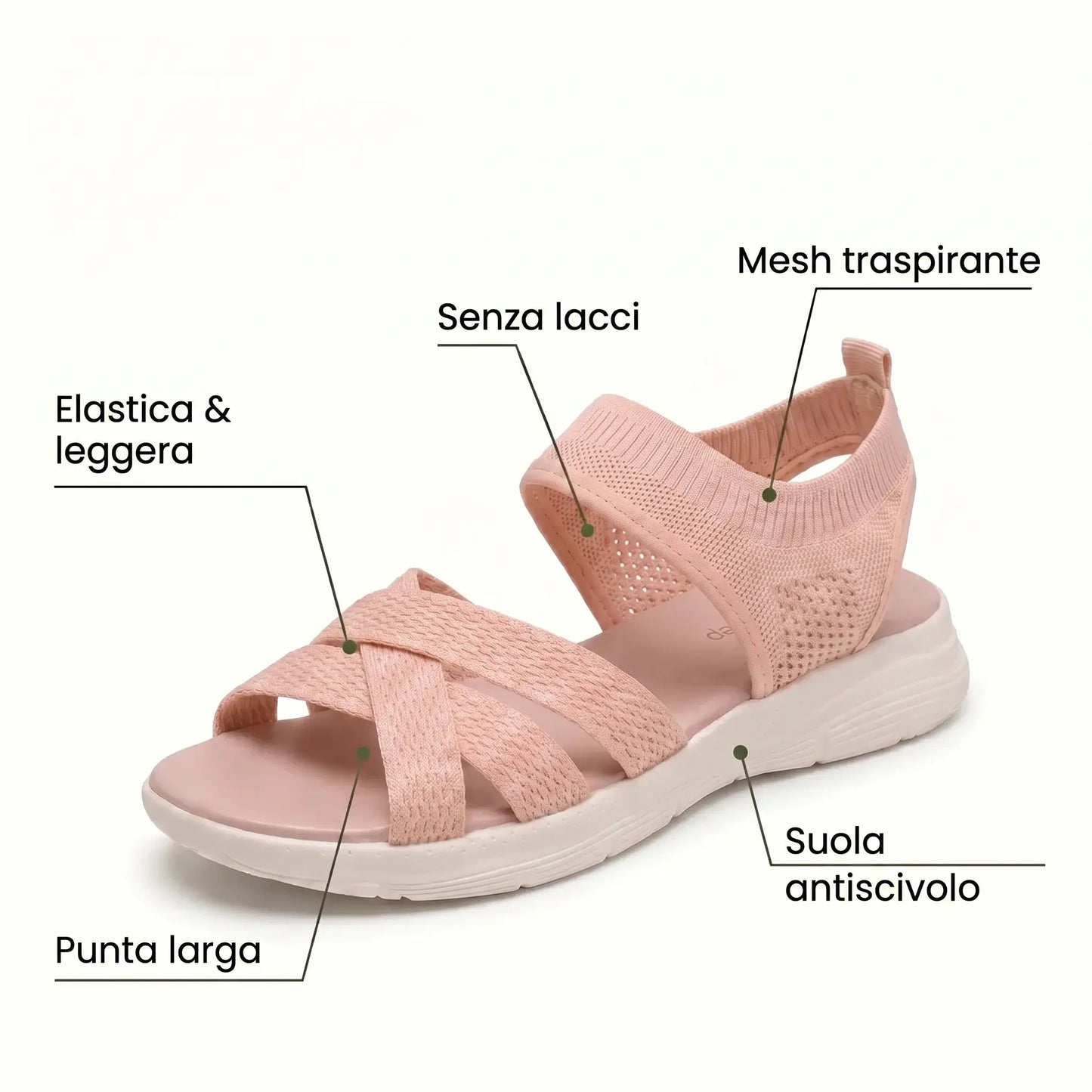 Sandalias ortopédicas cómodas Carmen