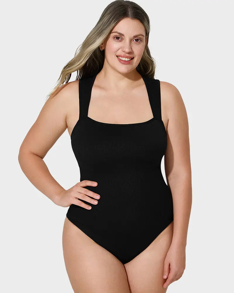Body de control con cuello cuadrado