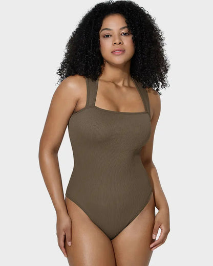 Body de control con cuello cuadrado
