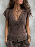 Blusa con escote en V Lucia