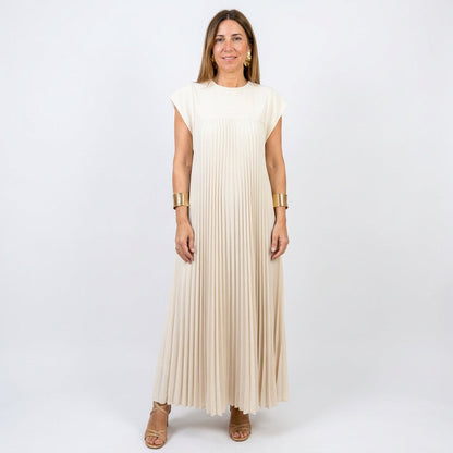 Vestido maxi plisado Regina