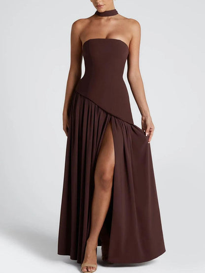 Vestido fluido con abertura Xóchitl