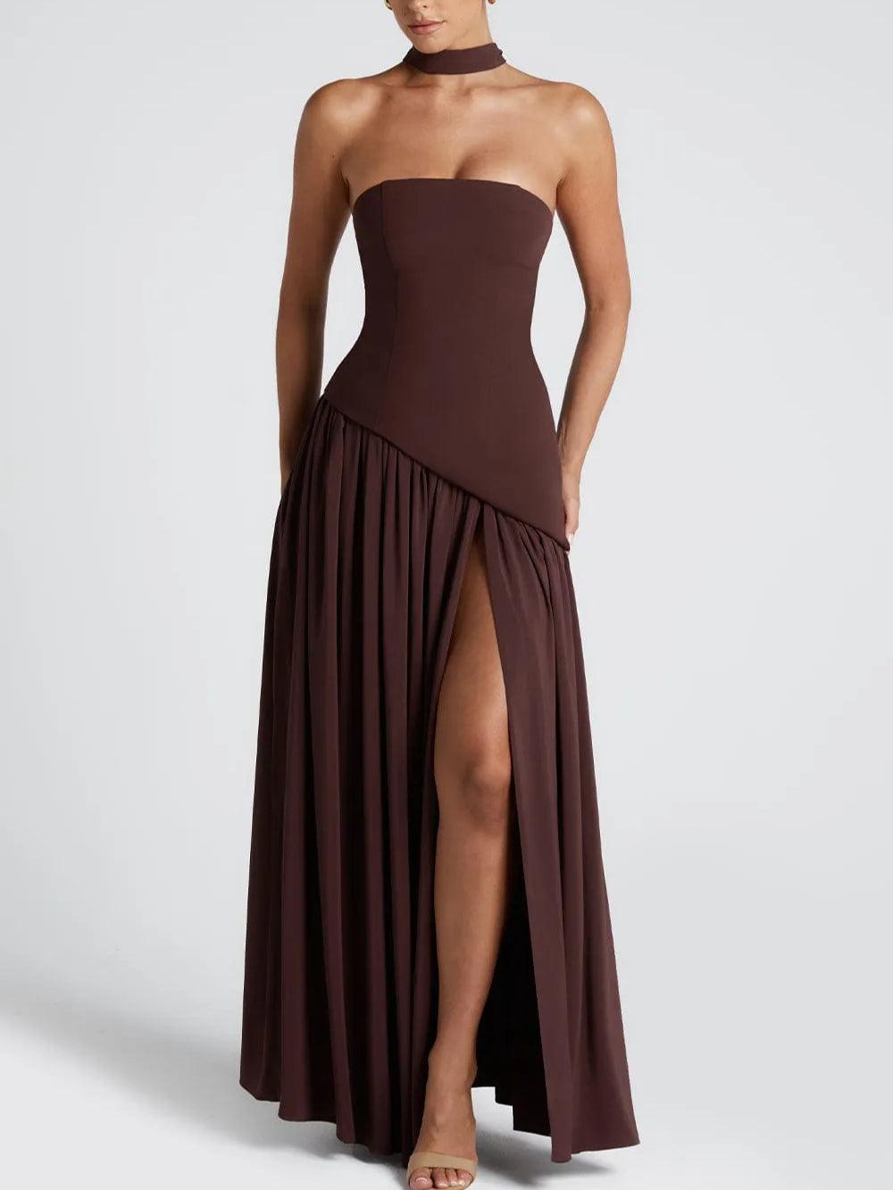 Vestido fluido con abertura Xóchitl