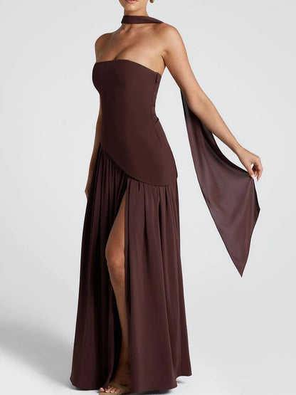 Vestido fluido con abertura Xóchitl