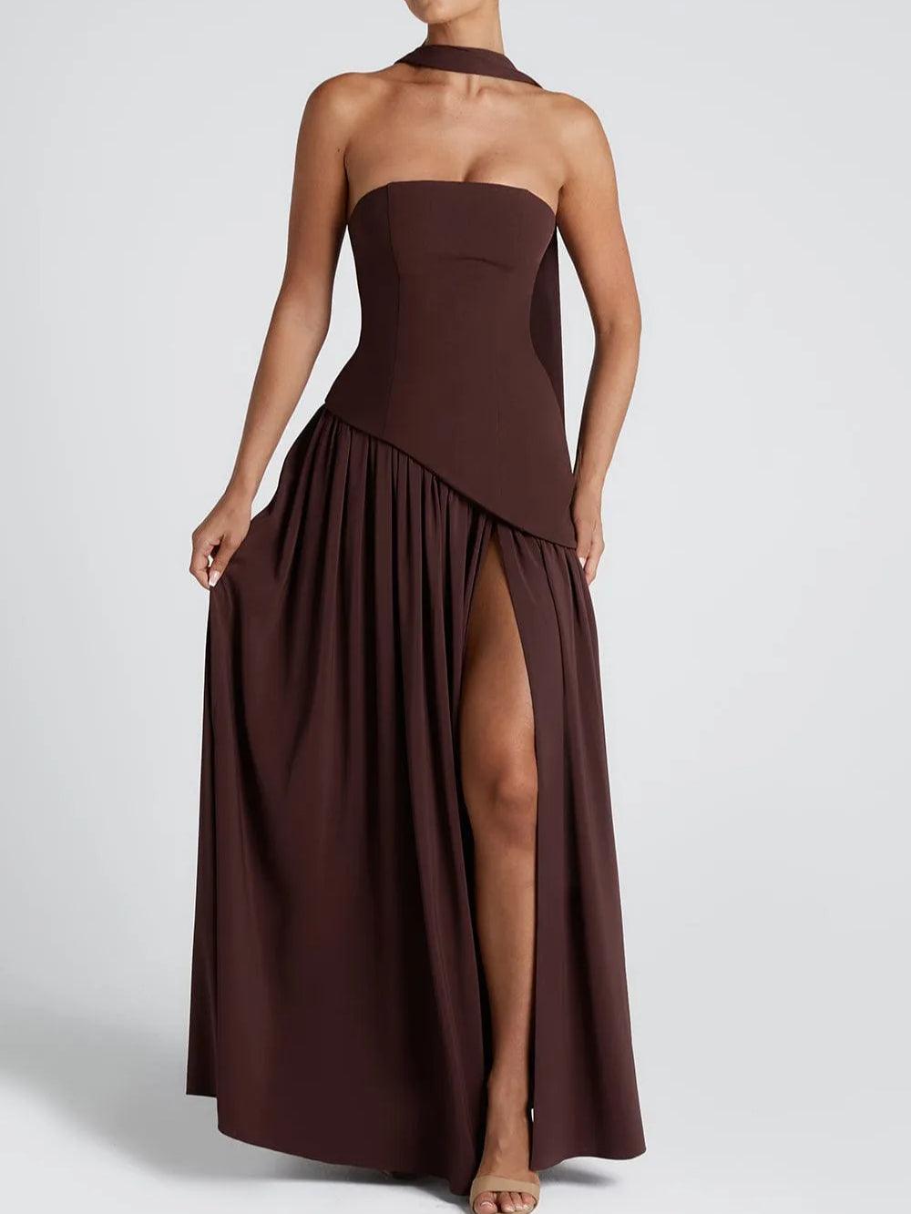 Vestido fluido con abertura Xóchitl