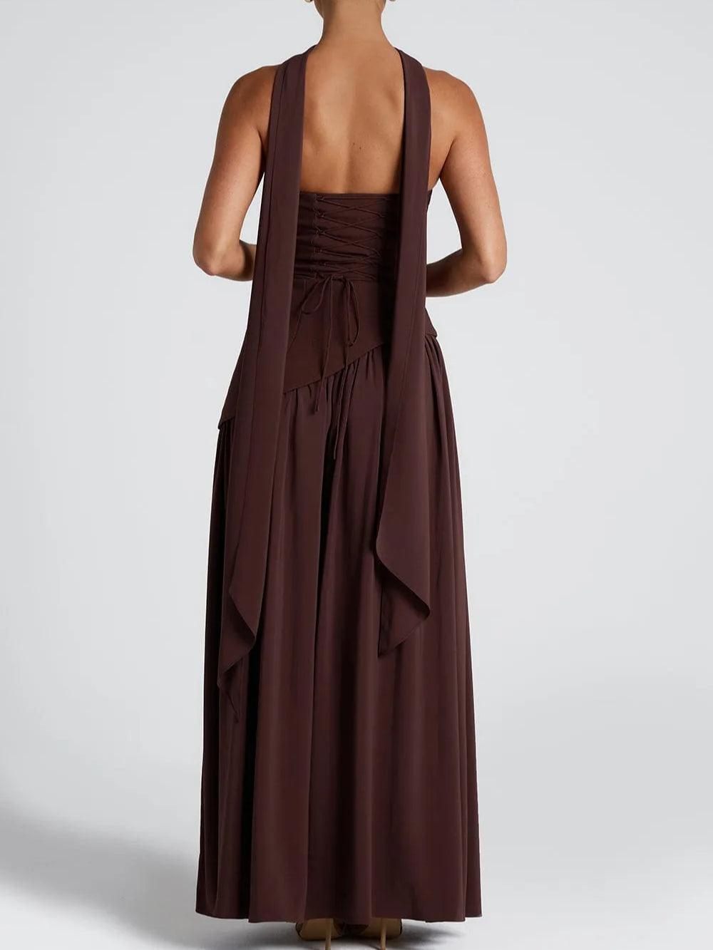 Vestido fluido con abertura Xóchitl