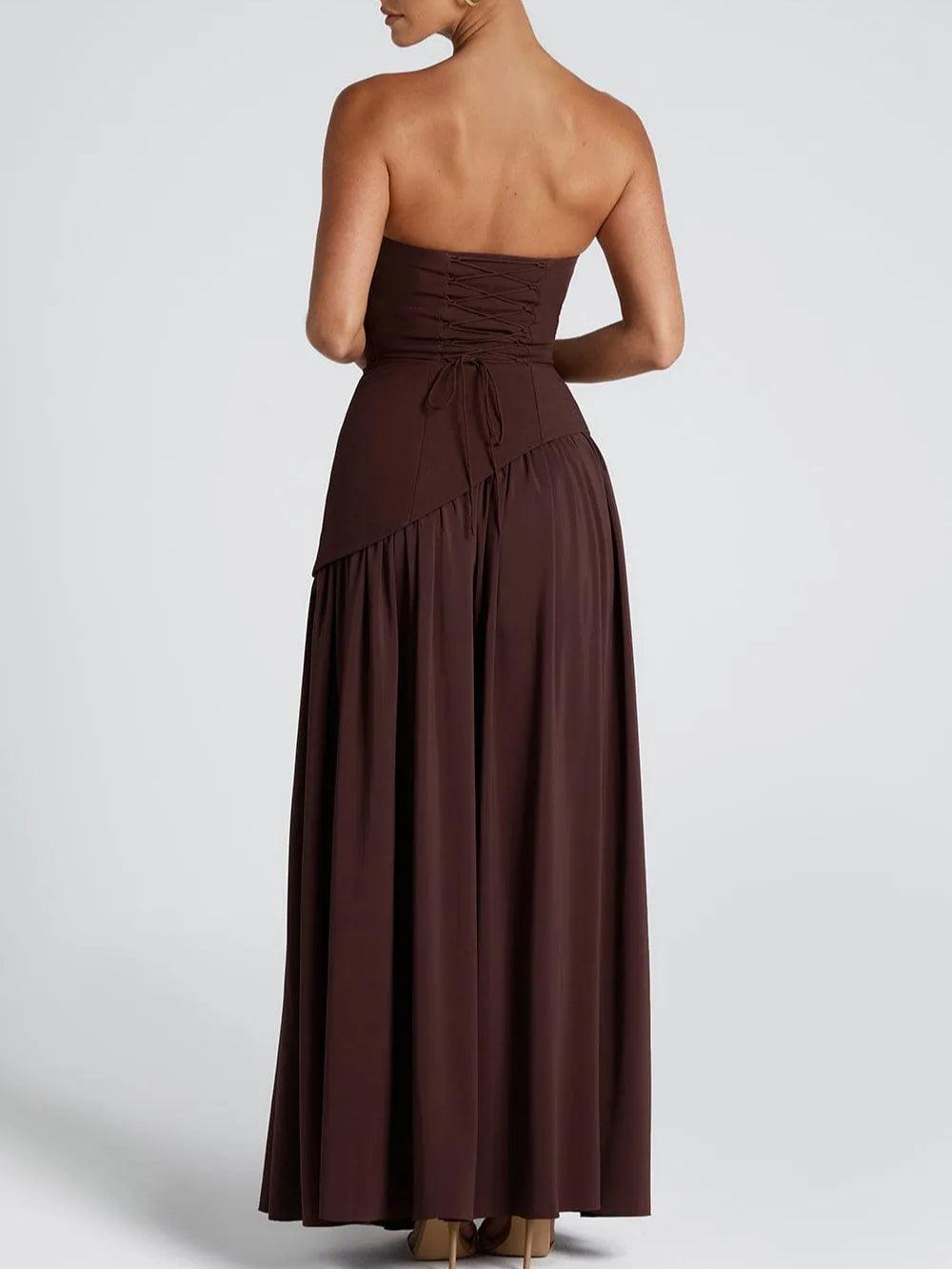 Vestido fluido con abertura Xóchitl