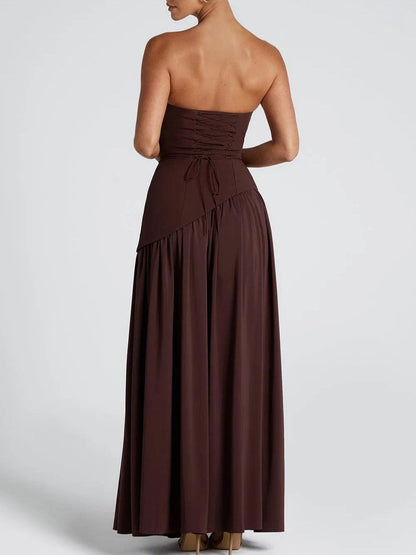Vestido fluido con abertura Xóchitl