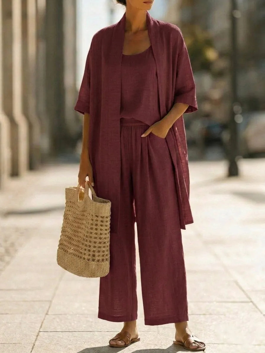 Conjunto minimalista de tres piezas Yaretzi
