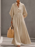 Vestido largo de lino Lucia