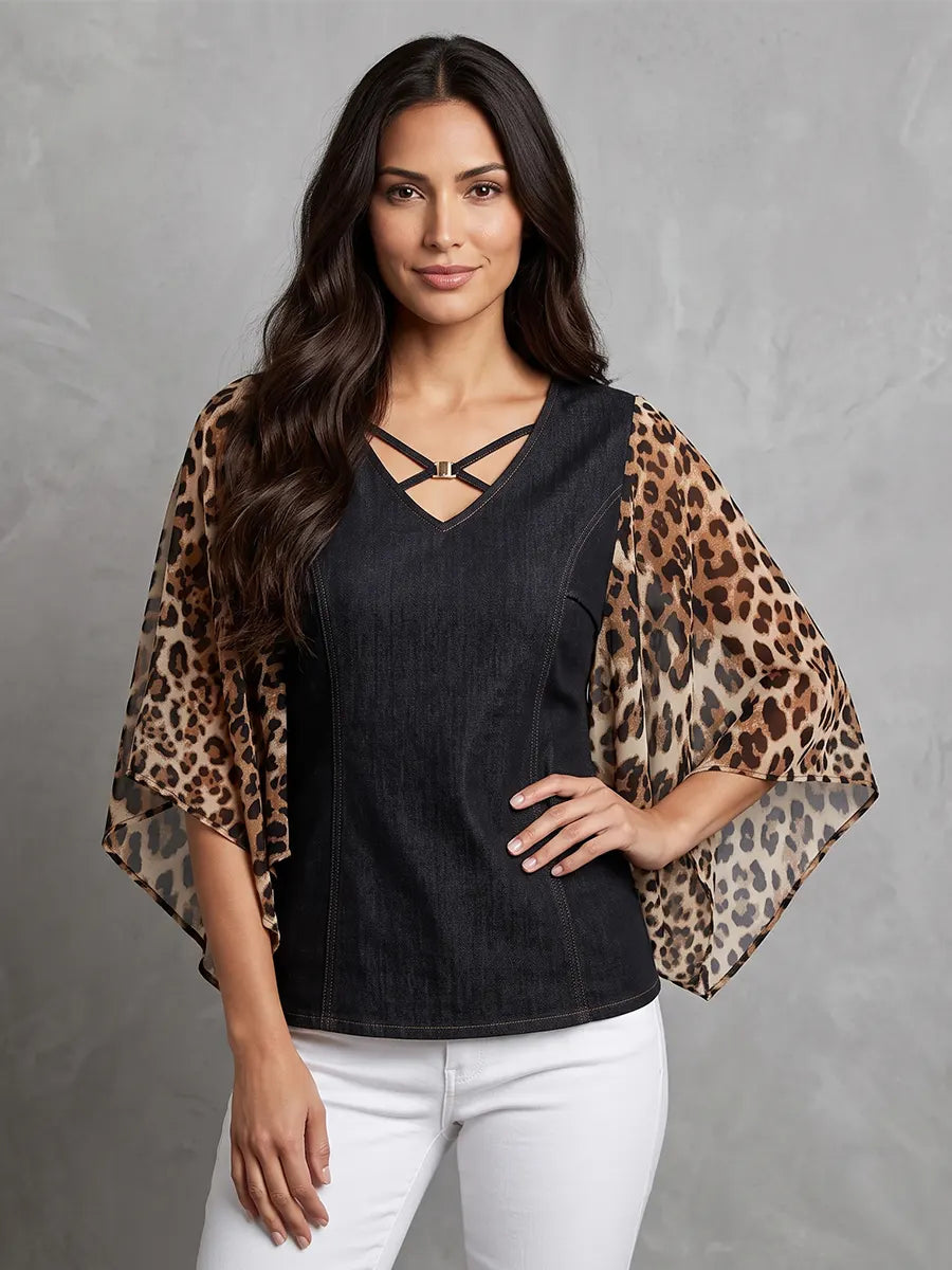 Blusa con escote en V Camila