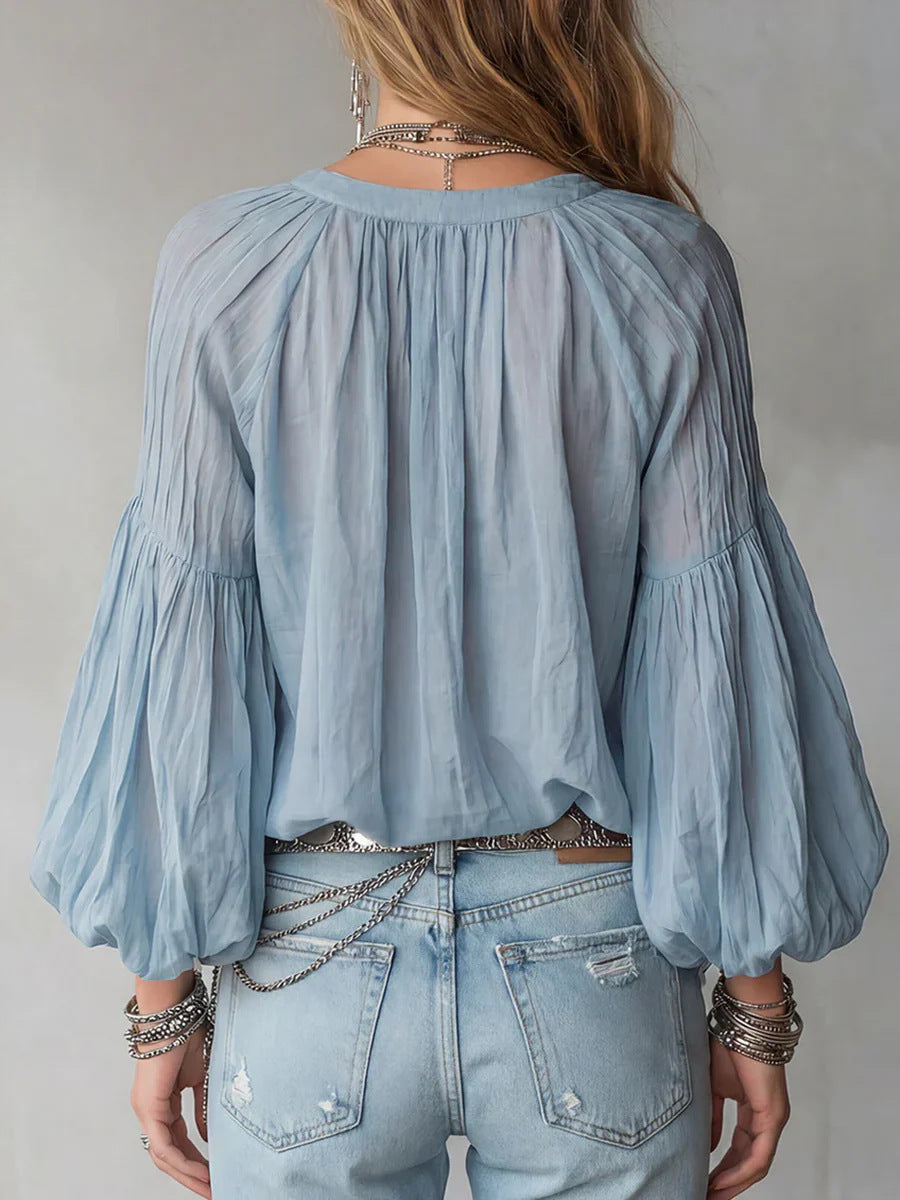 Blusa con escote en V Frida