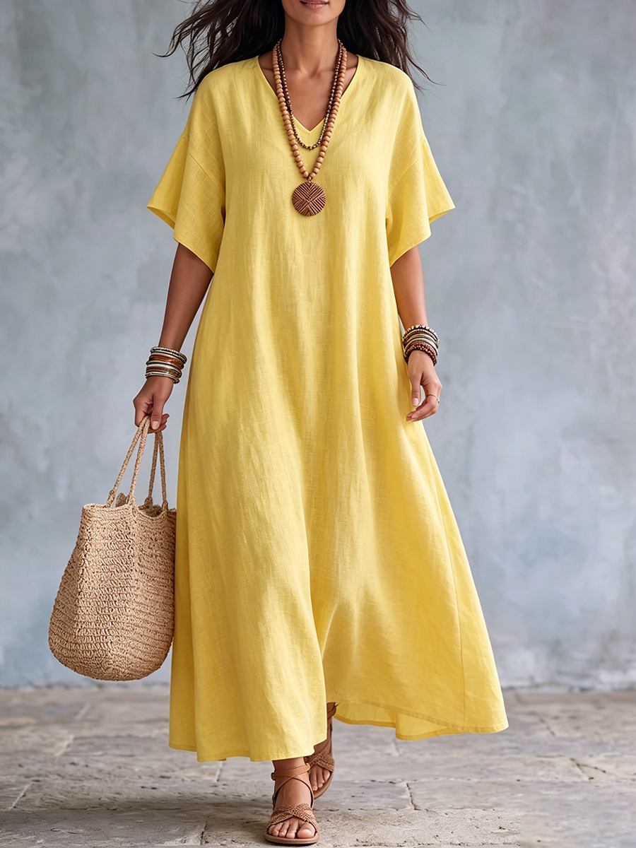 Vestido de lino Aurora