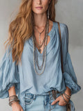 Blusa con escote en V Frida