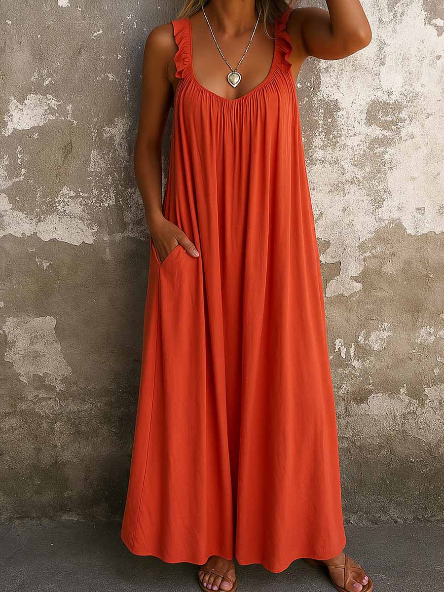 Vestido de cuello cuadrado Renata