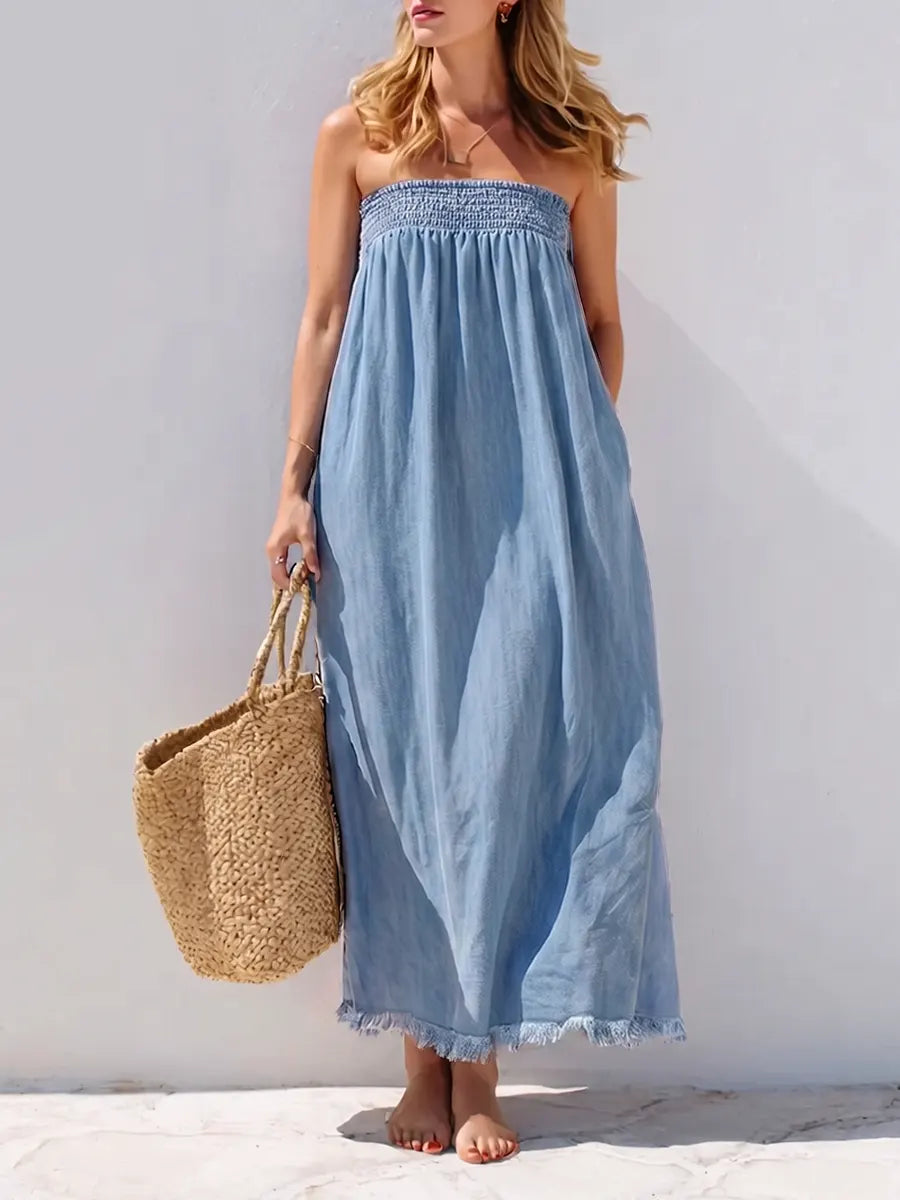Vestido largo de mezclilla Marbella