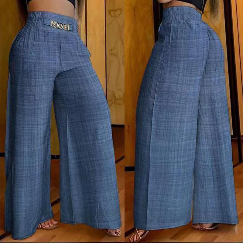 Pantalón ancho de talle alto Regina