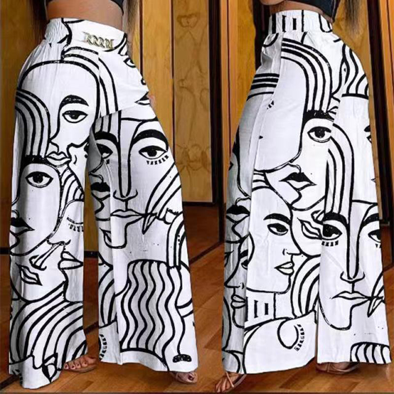 Pantalón ancho de talle alto Regina