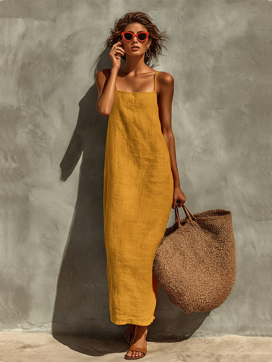 Vestido maxi de algodón boho Fernanda